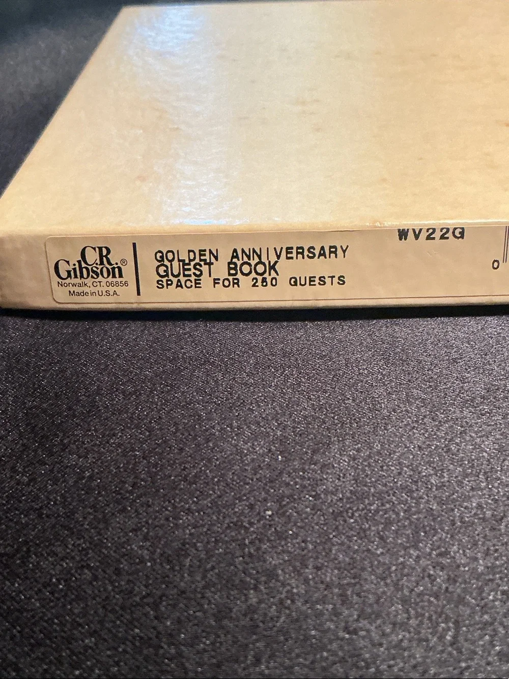 Vintage Keepsake Golden Wedding Anniversary Guest Book - Gold in original box